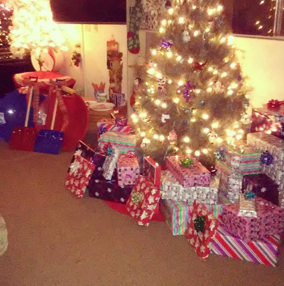 Every year the floor is covered in presents