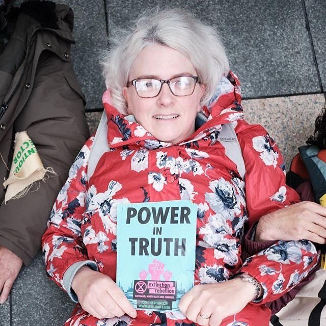 Mum-of-two Anne White, 53, helped stage the protest at 8am this morning