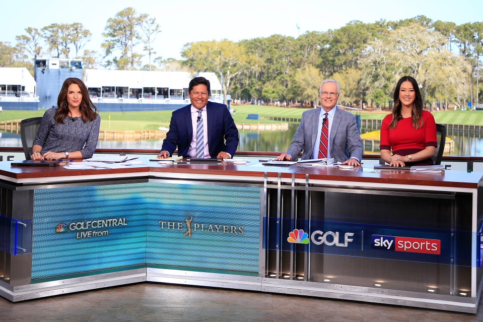 Cara Banks covers golf for Sky Sports