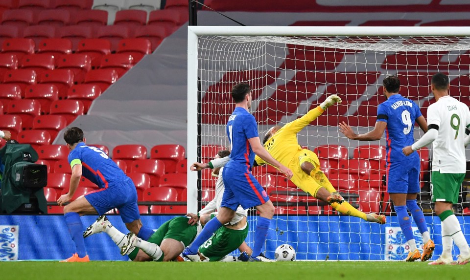 Maguire powered home a header for the opening goal