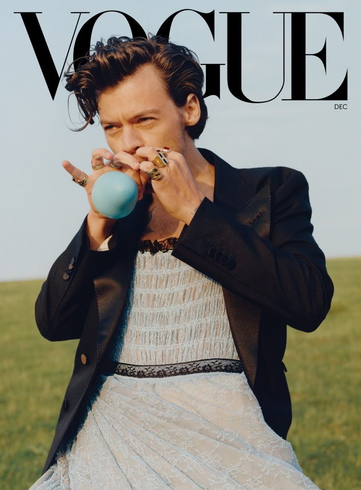 Harry Styles has become American Vogue's first ever male cover star