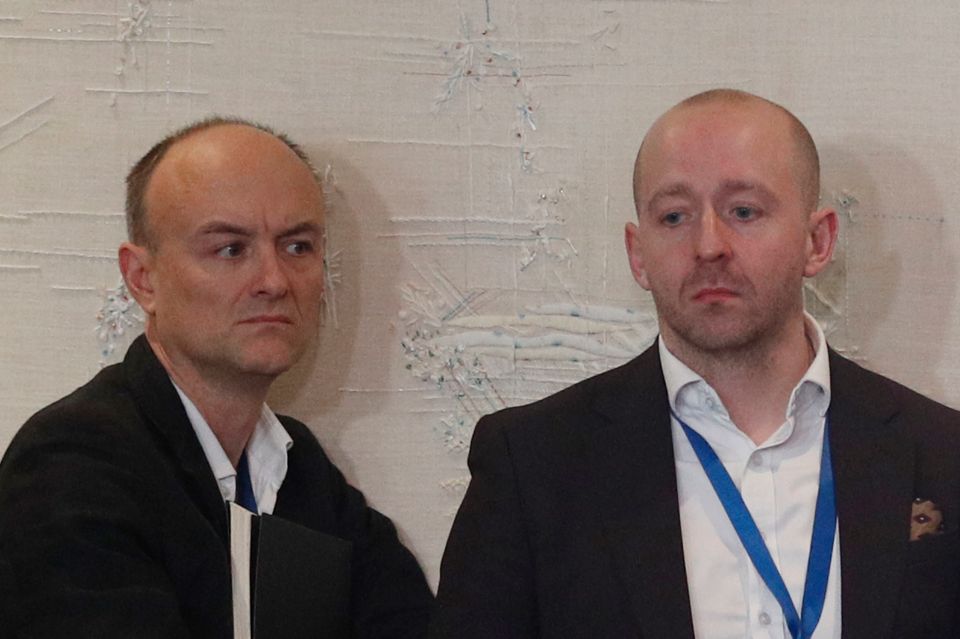 It comes after the PM's top aides Dominic Cummings (left) and Lee Cain quit