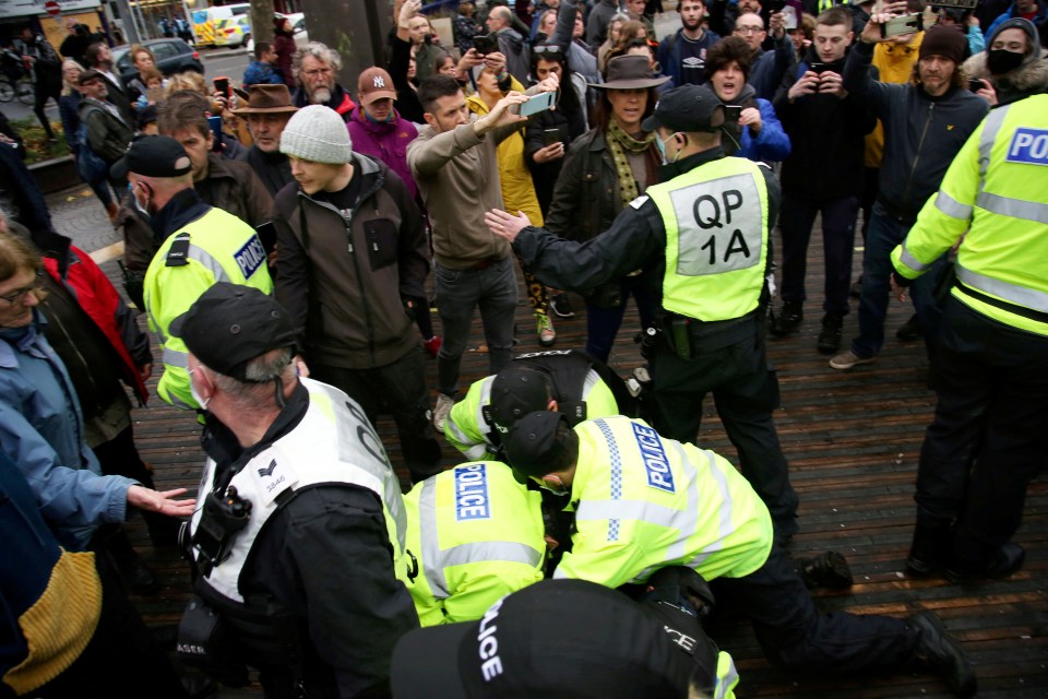 Protesters were out in the force 