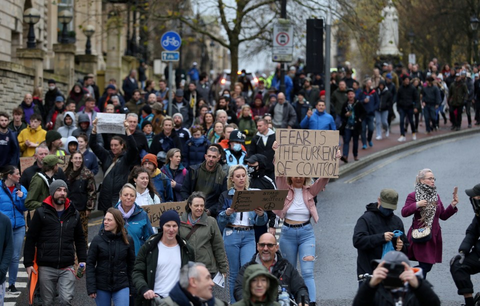 Hundreds of people attended the march in Bristol 