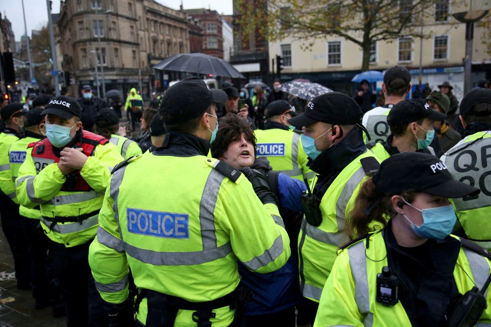 Police have arrested a number of people at the event in Bristol 