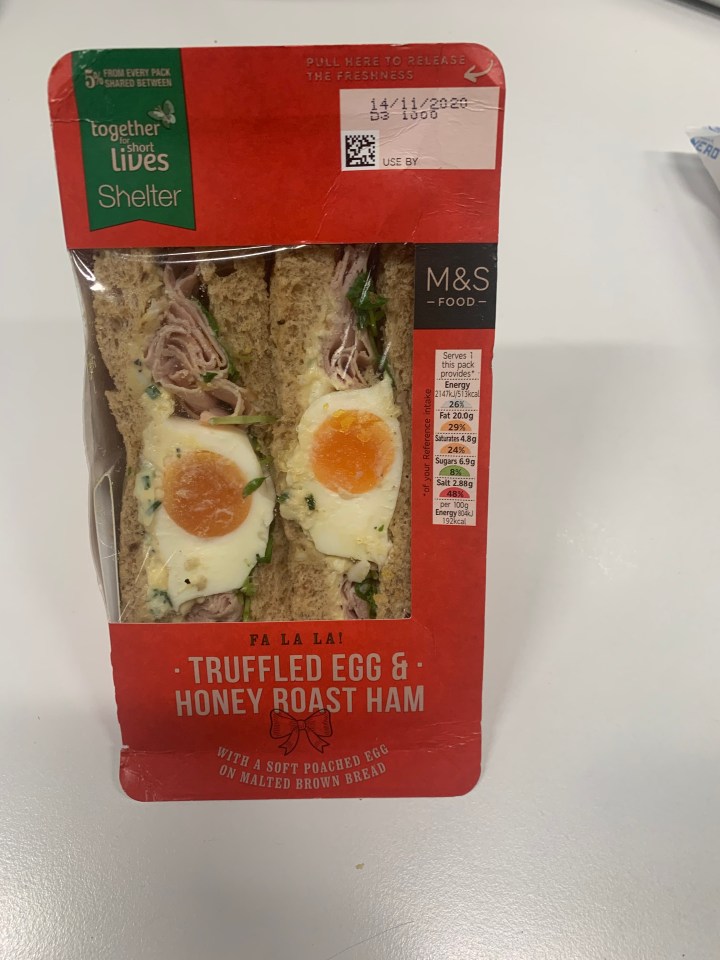 The M&S Truffled egg and honey roast ham sandwich is not just any sandwich 