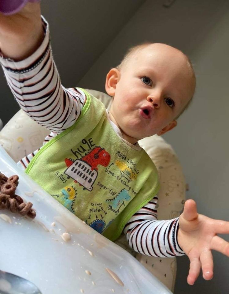 Arthur had two mouthfuls left, when his mum noticed what was thought to be a bit of dried mushroom at the bottom of the container