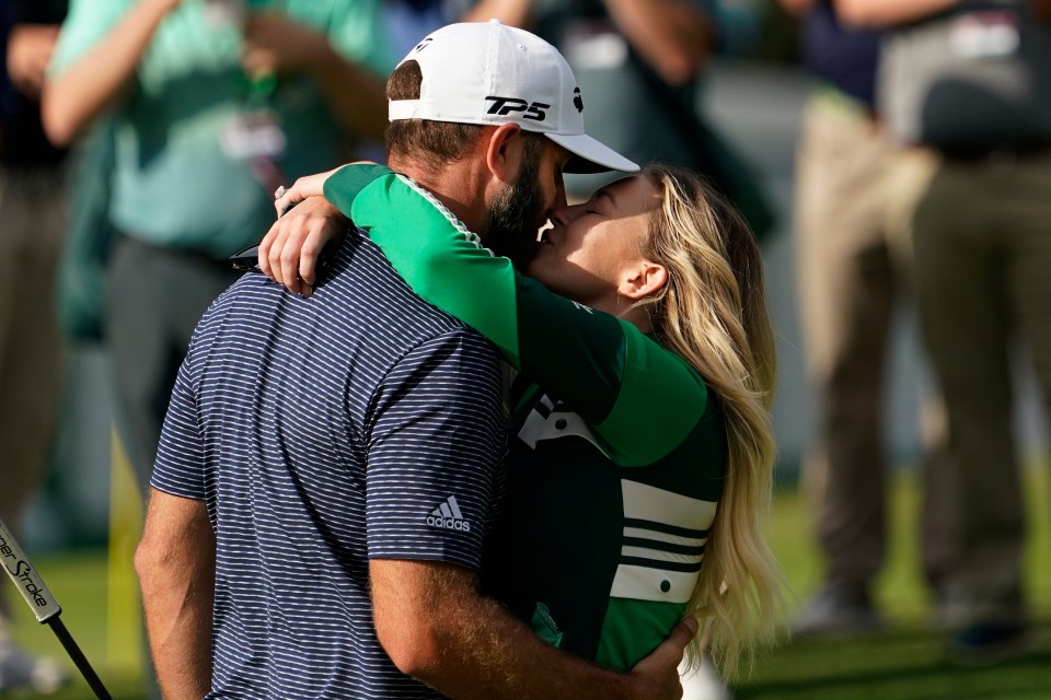 It proved a good omen with her fiance winning his first Masters