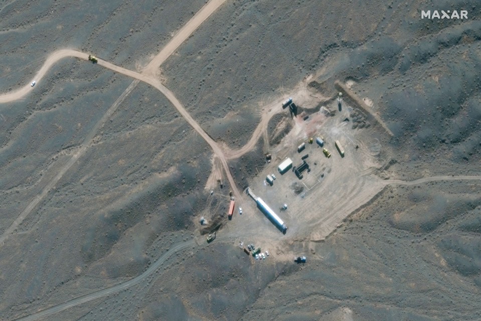 An aerial shot showing Iran's Natanz Nuclear Facility 