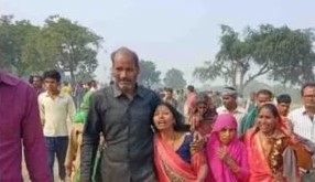 Grief-stricken family and villagers are outraged by the brutal killing in the village of Bhadras in Uttar Pradesh