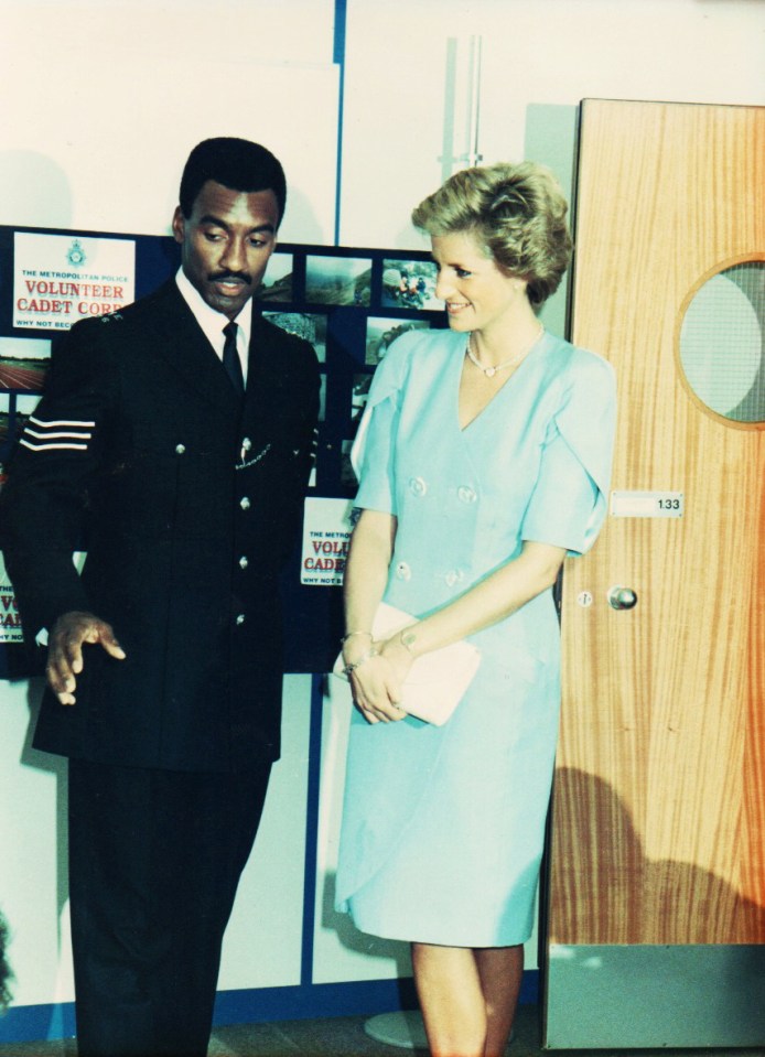 Leroy Logan pictured with Princess Diana in 1989