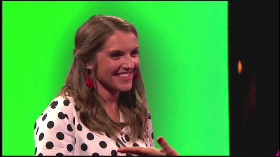 Millie wore a polka dot playsuit the production team picked out, because they ‘didn’t like any of my clothes’