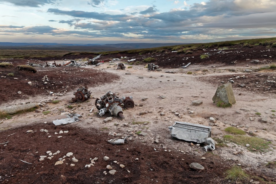 The crash-site remains as a memorial