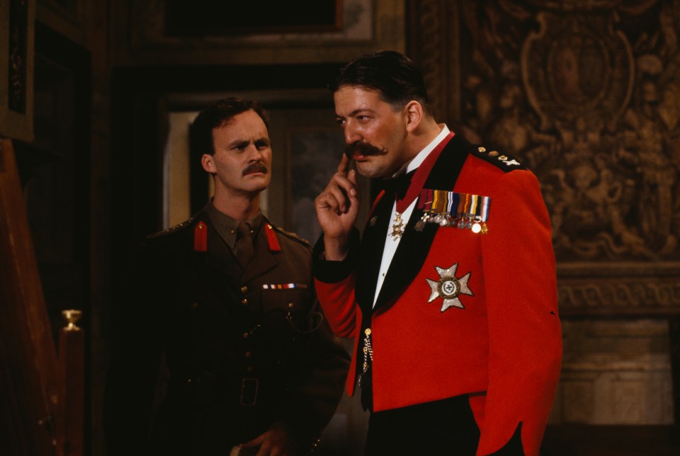 Fry played Melchett in the series