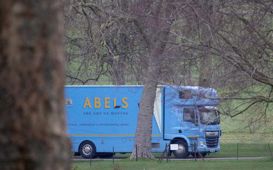 A removal van was seen on the Windsor estate today