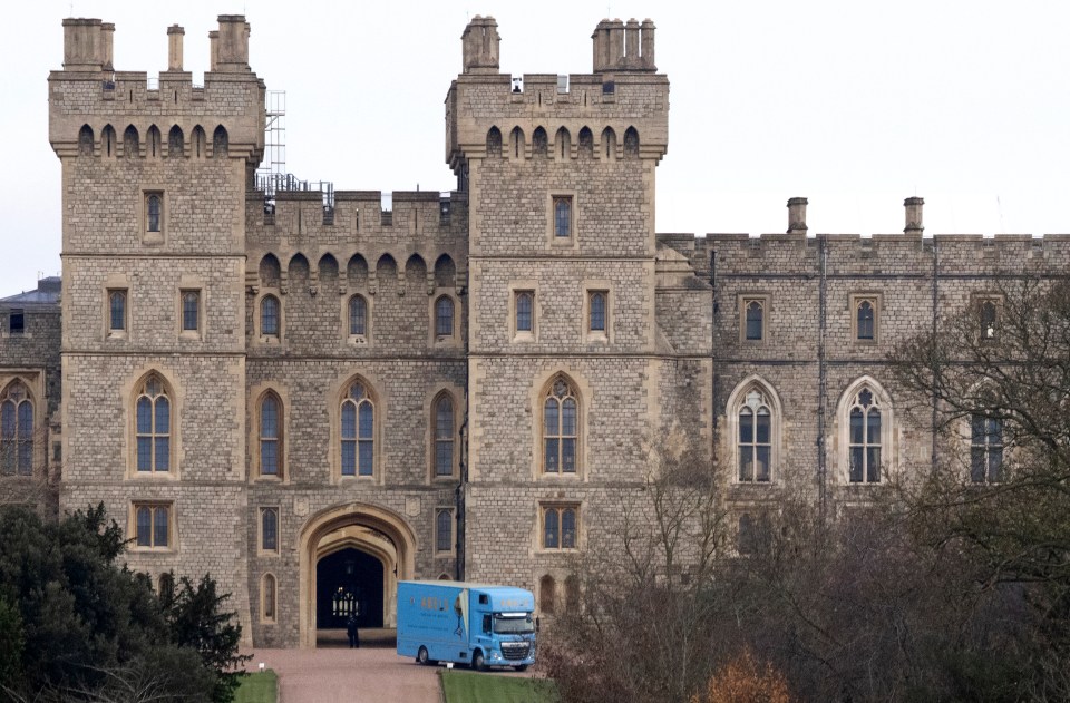 A removal van was seen at Windsor Castle today