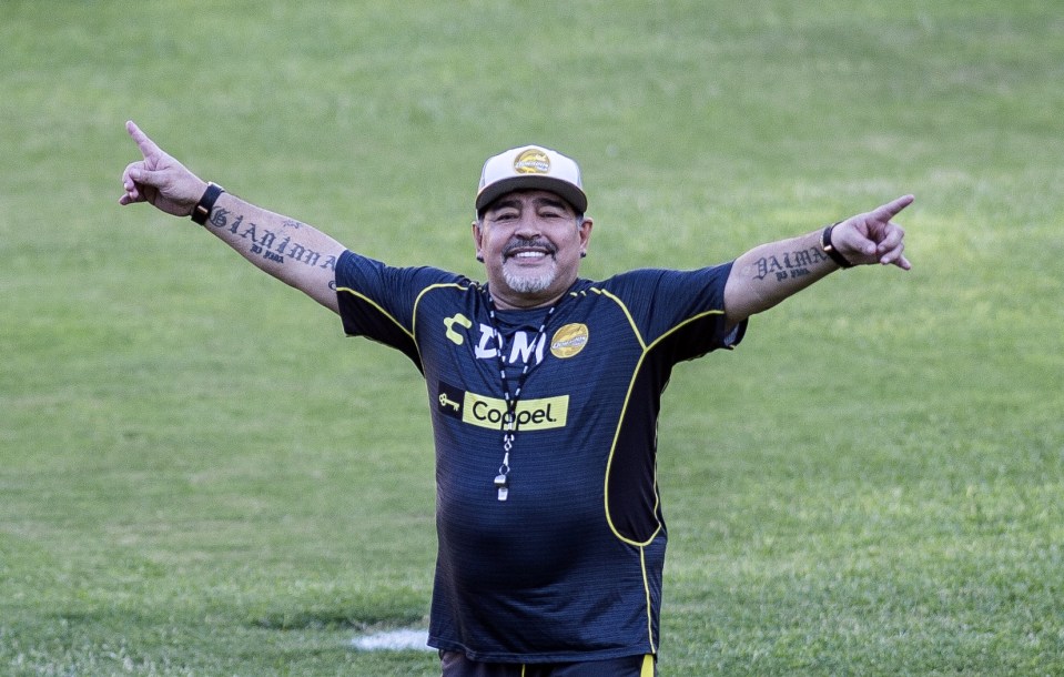 Maradona had to stand down as Dorados de Sinaloa boss to have knee and shoulder surgery