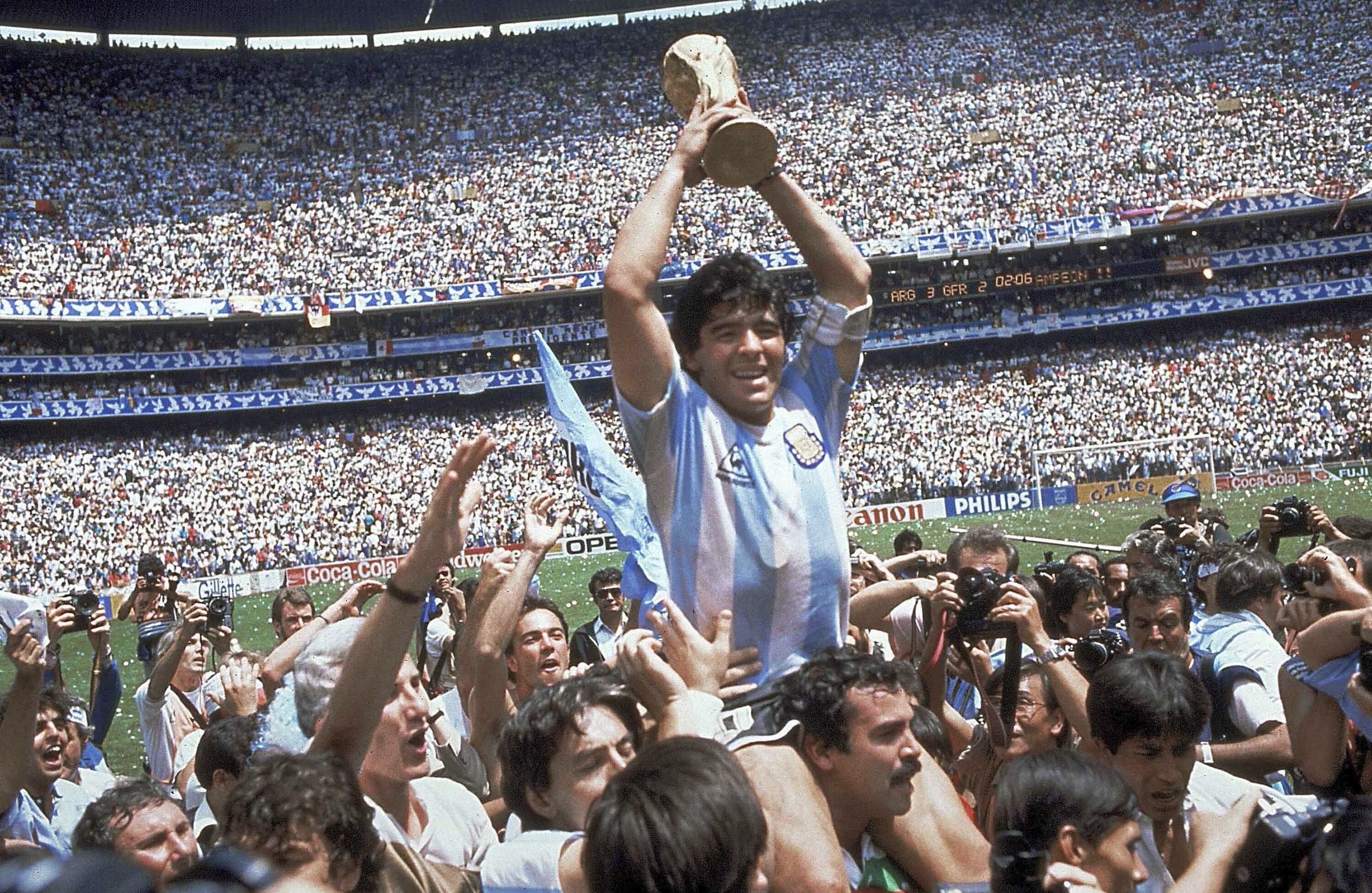 Maradona led Argentina to the World Cup in 1986