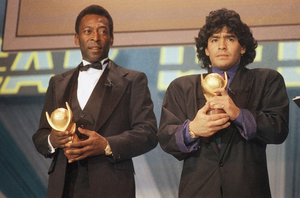 Maradona is recognised alongside Brazil’s Pele as one of the best of all time