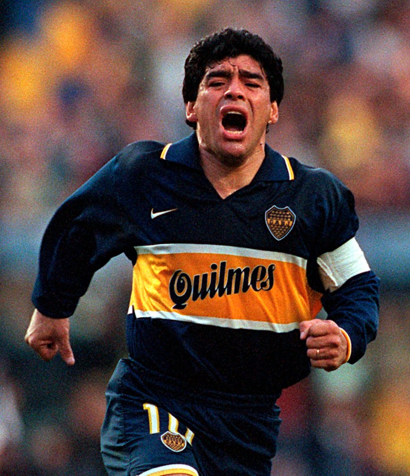 Maradona is a Boca legend after two spells with the Buenos Aires club