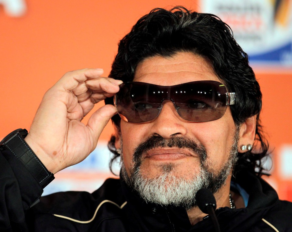 Maradona took his maverick style into management as seen here at the 2010 World Cup