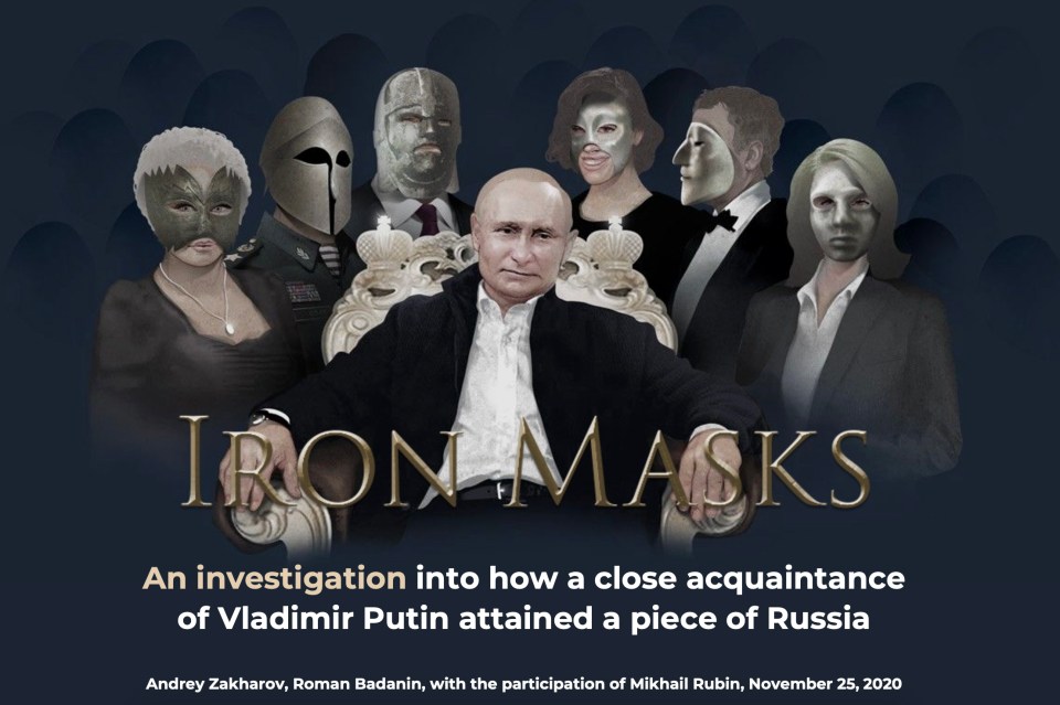 An image of the Proekt Media investigation into the Russian leader