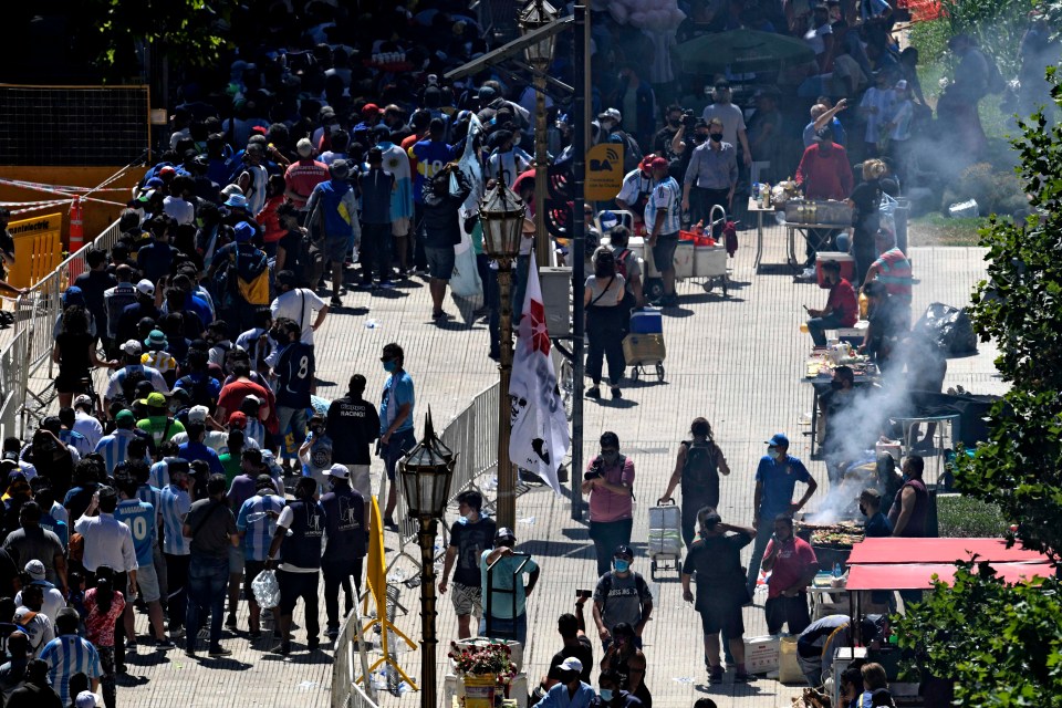 Fans in Argentina queue in Buenos Aires to pay tribute to Diego Maradona