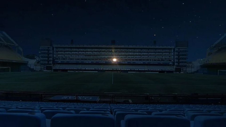 Boca Juniors paid tribute to Diego Maradona by leaving the light on in his La Bombonera box