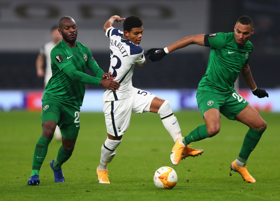 Scarlett became the youngest ever player to appear for Tottenham when he came against Ludogorets