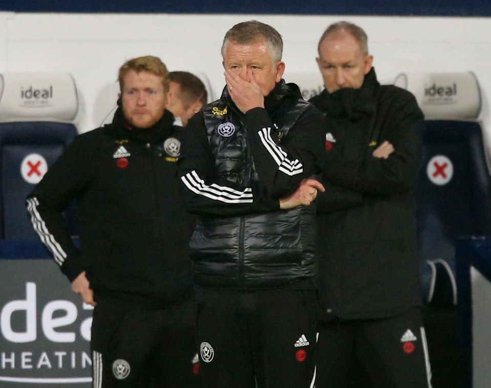 Chris Wilder’s team have only scored four goals all season and are bottom of the Premier League