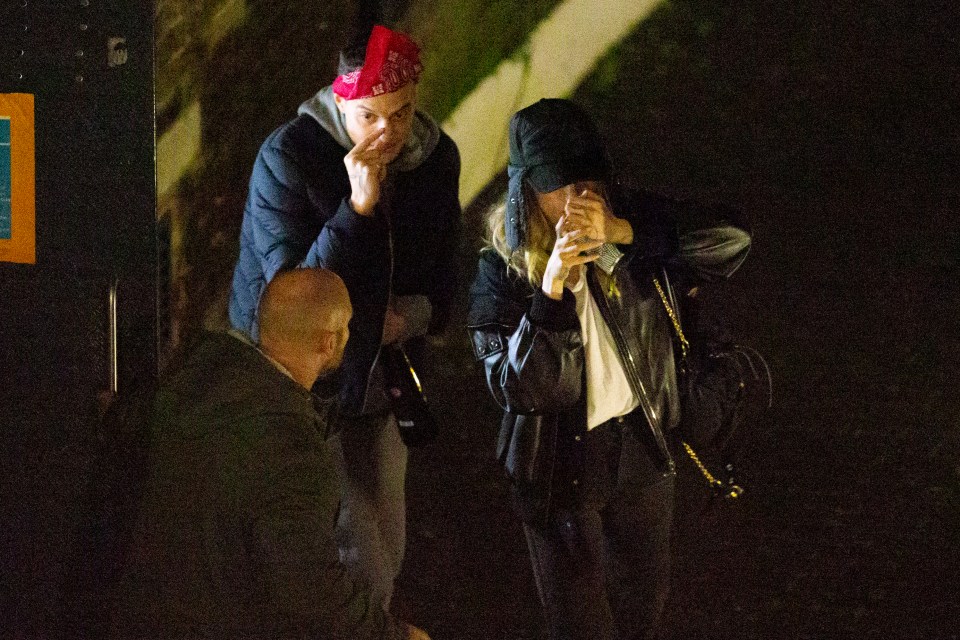 Model Cara Delevingne (right) attended the birthday bash