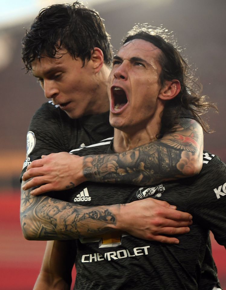 Edinson Cavani was Man Utd's hero scoring twice in a 3-2 over Southampton