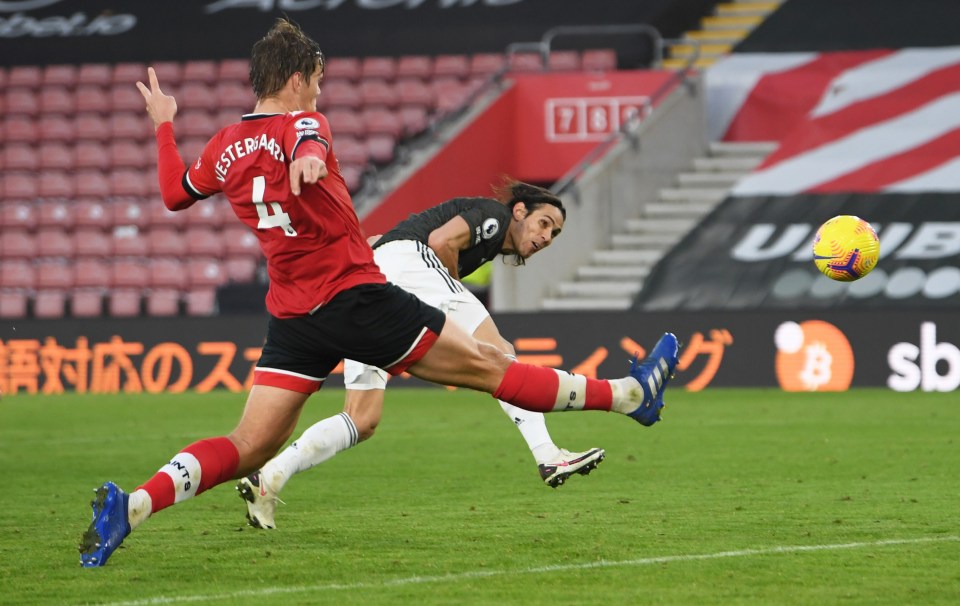 Edinson Cavani produced a brilliant cameo off the bench for Manchester United