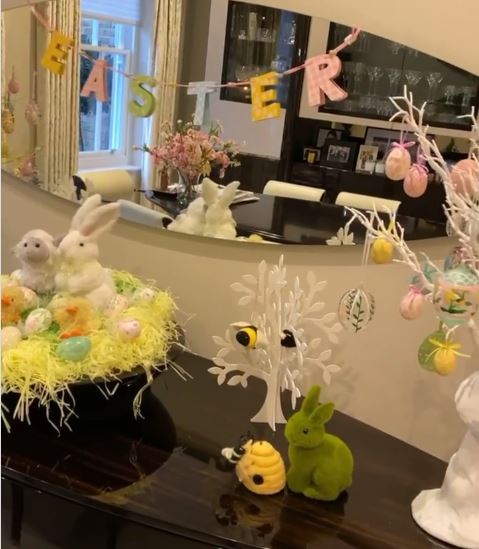 Their dining room was filled with lots of adorable Easter decorations this year