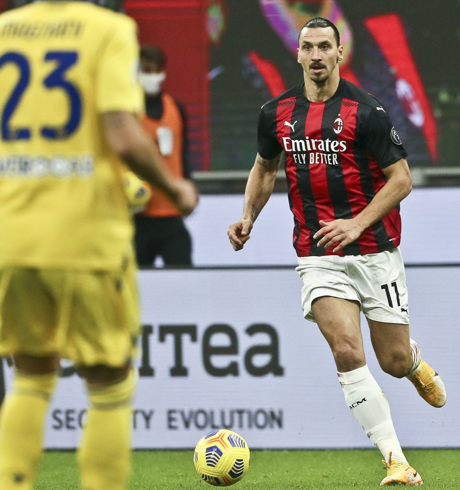 Ibrahimovic has scored nine goals in all competitions for Milan this season