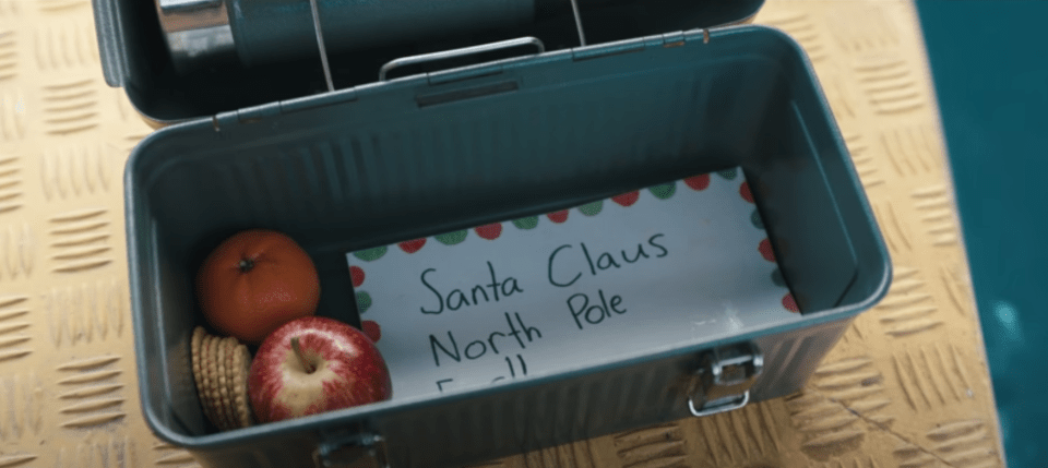 The dad’s journey begins when he spots his daughter’s letter in hit lunchbox