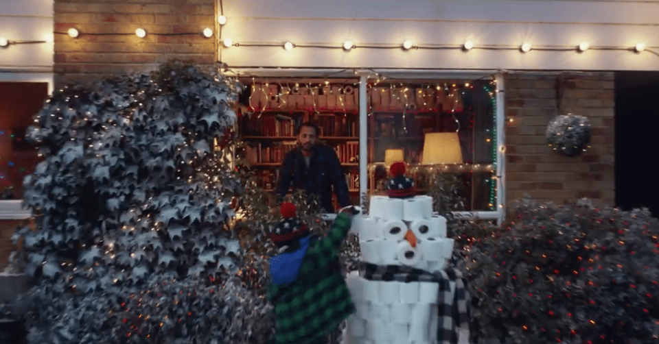 Another customer bought so much toilet roll that he made a snowman out of them