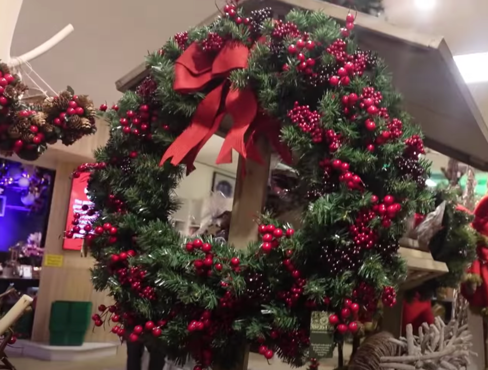 Sue loved this £180 red wreath for her front door