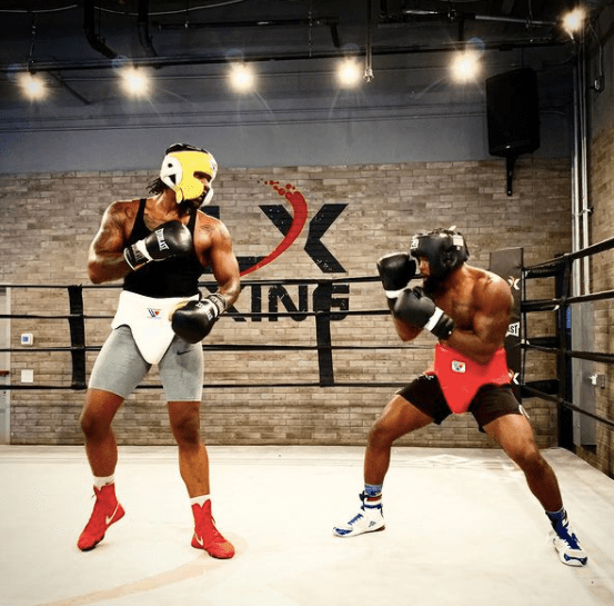 Hasim Rahman Jr during a sparring session