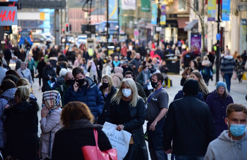 Shoppers out in force in Newcastle today ahead of the lockdown