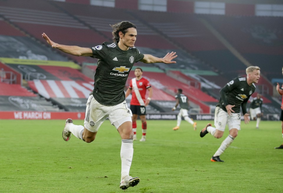 Cavani, 33, netted a last-gasp winner for the Red Devils against Southampton