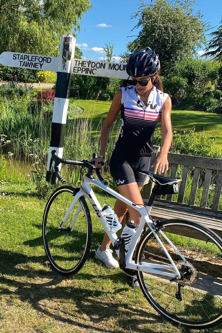 She posted a snap last week donning lycra cycle gear and looked amazing 