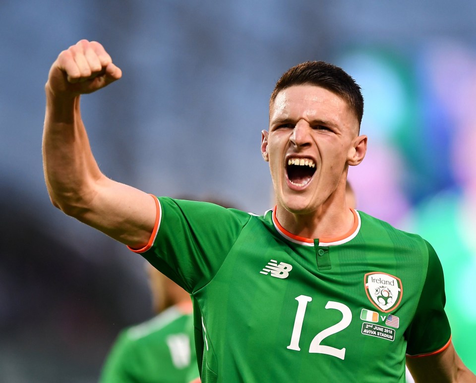 Declan Rice was allowed to switch from the Republic having only appeared in friendlies