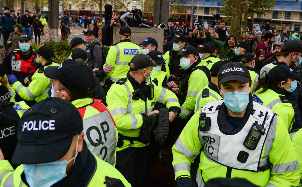 Police had urged people not to attend the march 