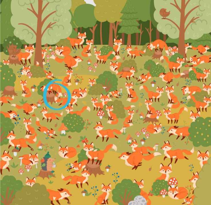 Eagle-eyed players should be able to spot the fox hiding behind a log