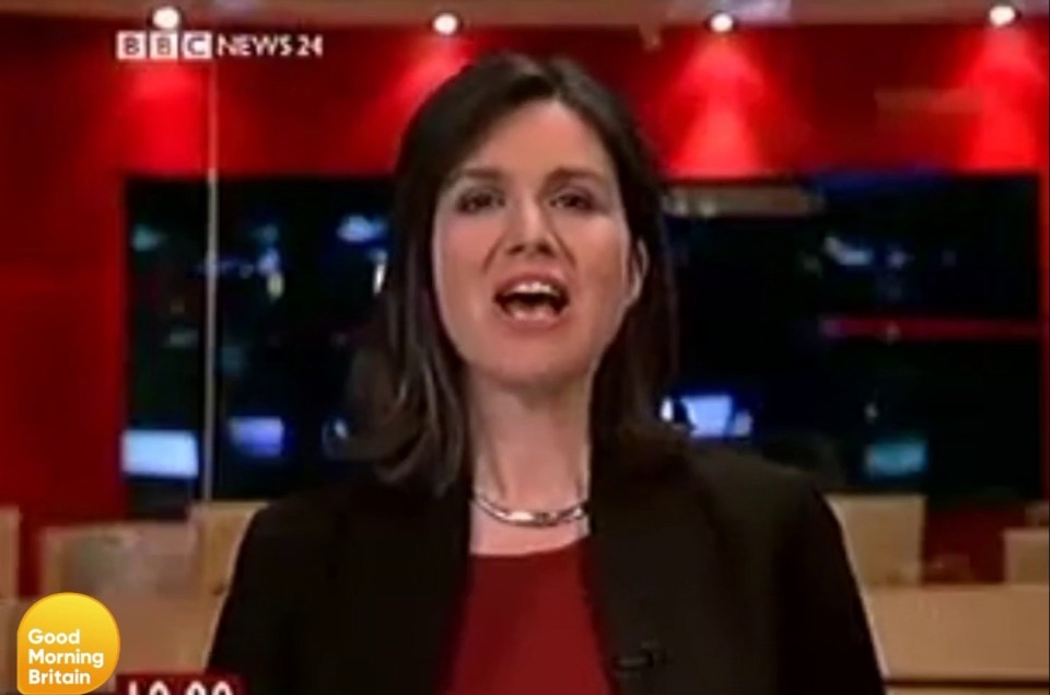 He poked fun at old clips of his co-star reading the news on BBC News 24