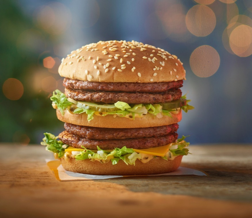 The double Big Mac burger has four patties instead of two