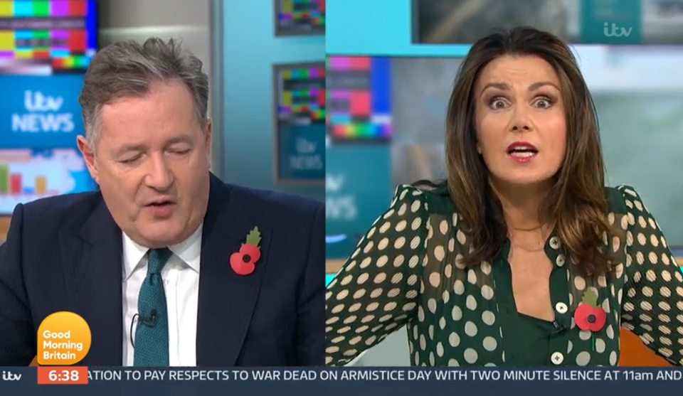 Piers was furious at veggie food being given 'meat names'