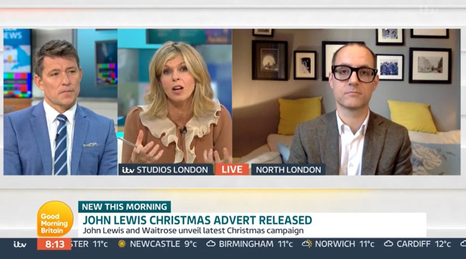 She discussed this year's emotional adverts on GMB today