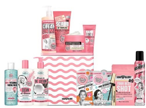 Boots has slashed the price on dozens of gift sets, including this £32.5o Soap and Glory number